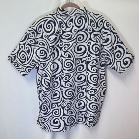 Quiksilver Men's Size XL Wave Spiral Aloha Short Sleeve Shirt Top Whimsical - Picture 2 of 15